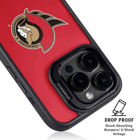 NHL Ottawa Senators Solid Background iPhone 15 Pro Kickstand Case